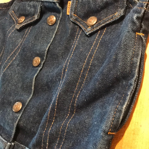 Levi’s VTG orange tab dark blue girl 4T Vest - Picture 8 of 8